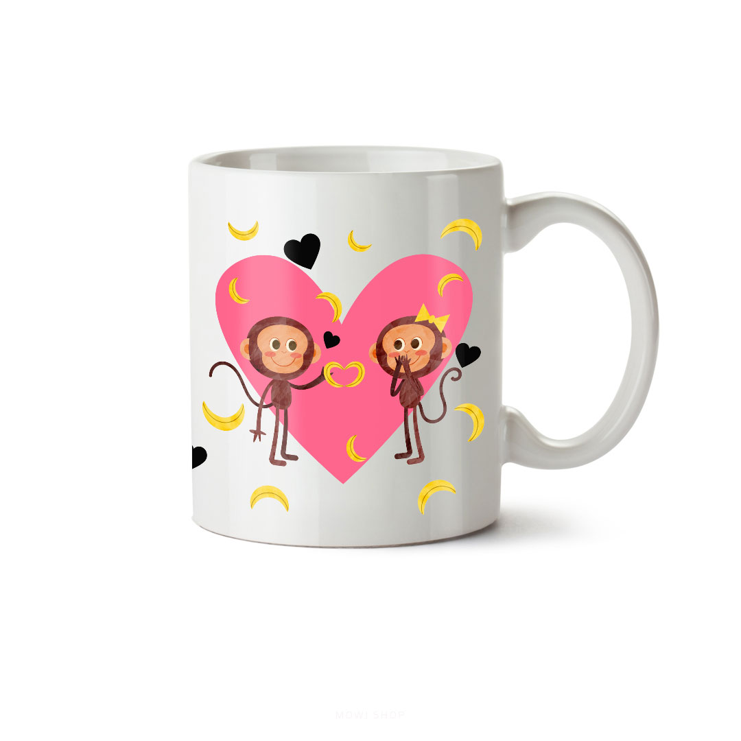 ماگ سرامیکی ساده طرح عاشقانه کد MUG-109