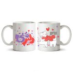 ماگ سرامیکی ساده طرح عاشقانه کد MUG-111