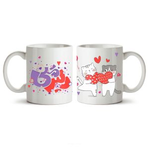 ماگ سرامیکی ساده طرح عاشقانه کد MUG-111