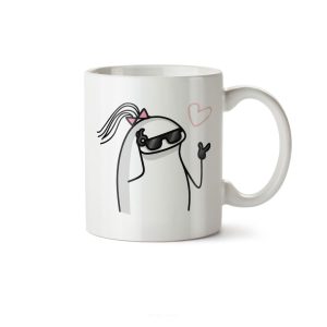 ماگ سرامیکی ساده طرح دخترانه کد MUG-121