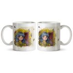 ماگ سرامیکی ساده طرح دخترانه کد MUG-122