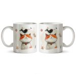 ماگ سرامیکی ساده طرح فانتزی گربه کد MUG-124