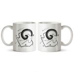 ماگ سرامیکی ساده طرح نماد آوریل/فروردین ماه کد MUG-128