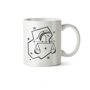 ماگ سرامیکی ساده طرح نماد ماه اکتبر/مهر کد MUG-134