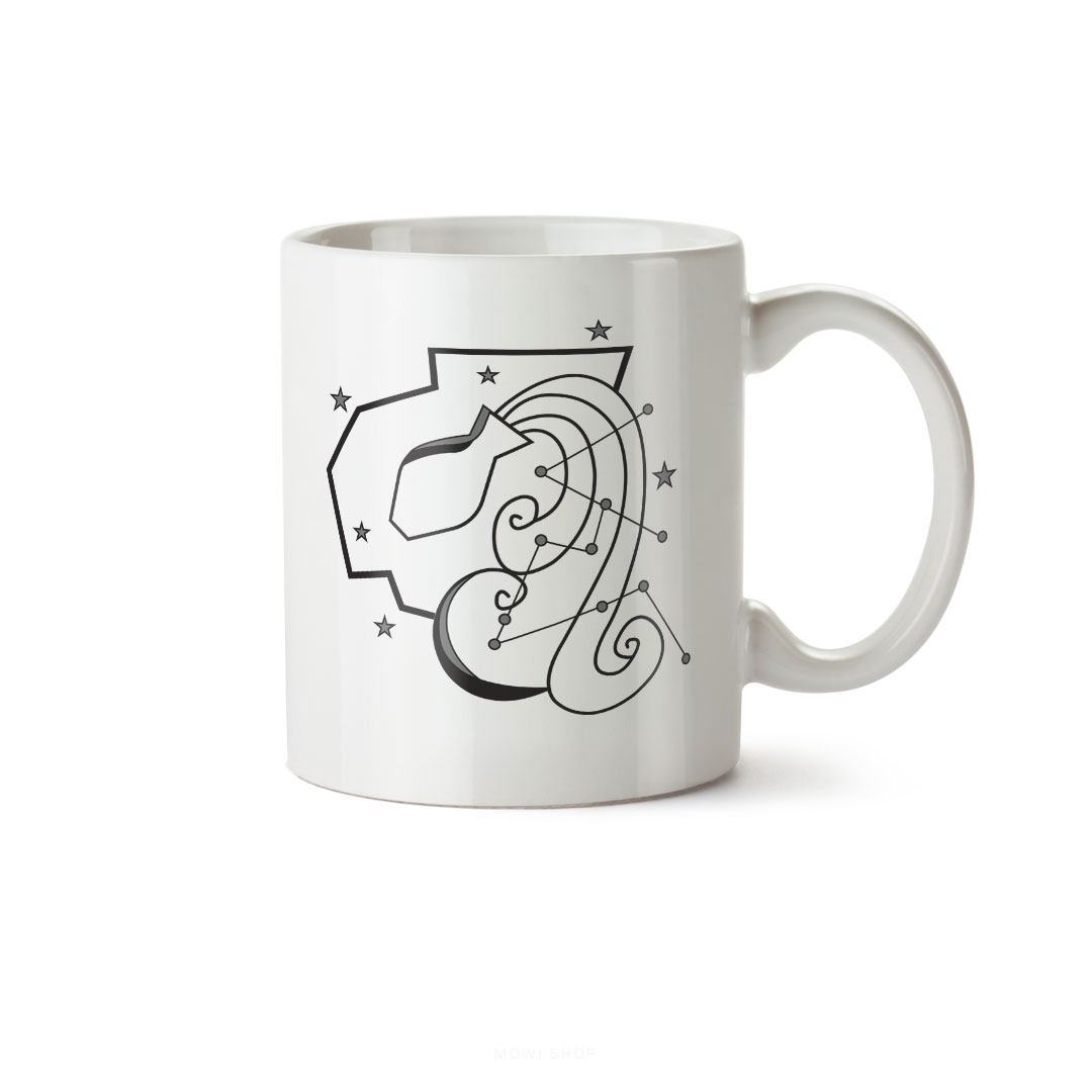 ماگ سرامیکی ساده طرح نماد ماه فوریه/بهمن کد MUG-138