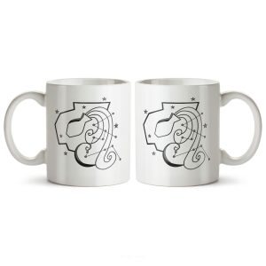 ماگ سرامیکی ساده طرح نماد ماه فوریه/بهمن کد MUG-138