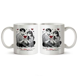 ماگ سرامیکی ساده طرح عاشقانه کد MUG-141