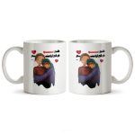 ماگ سرامیکی ساده طرح عاشقانه کد MUG-143