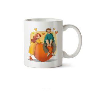 ماگ سرامیکی ساده طرح عاشقانه کد MUG-144
