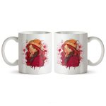 ماگ سرامیکی ساده طرح دخترانه کد MUG-145