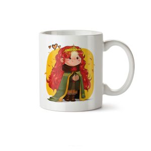 ماگ سرامیکی ساده طرح دخترانه کد MUG-146