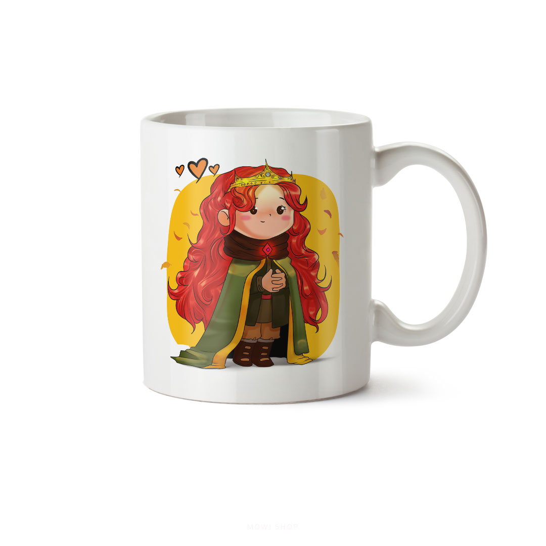 ماگ سرامیکی ساده طرح دخترانه کد MUG-146