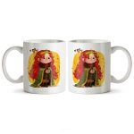 ماگ سرامیکی ساده طرح دخترانه کد MUG-146