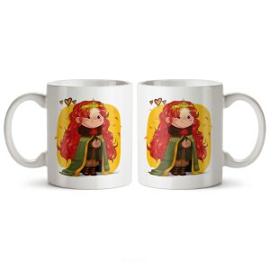 ماگ سرامیکی ساده طرح دخترانه کد MUG-146