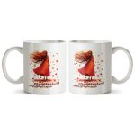 ماگ سرامیکی ساده طرح دخترانه و عاشقانه کد MUG-147