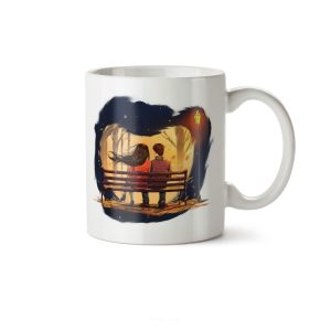 ماگ سرامیکی ساده طرح عاشقانه کد MUG-148