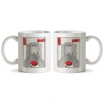 ماگ سرامیکی ساده طرح هنری تمبر طهران کد MUG-151