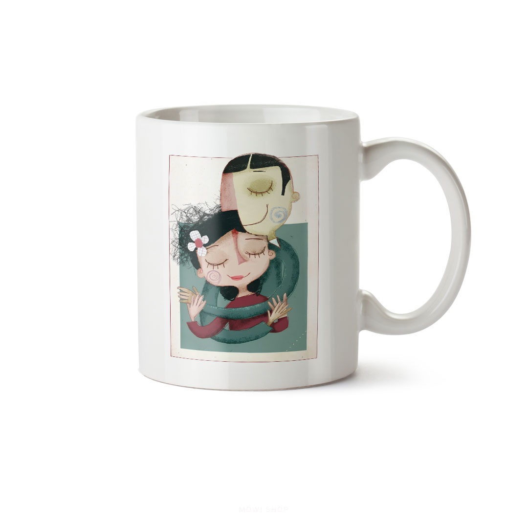 ماگ سرامیکی ساده طرح عاشقانه کد MUG-156