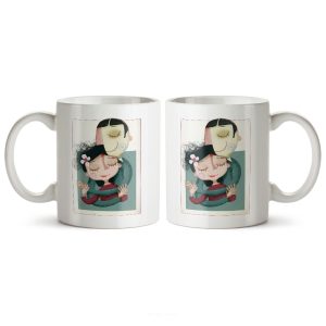ماگ سرامیکی ساده طرح عاشقانه کد MUG-156