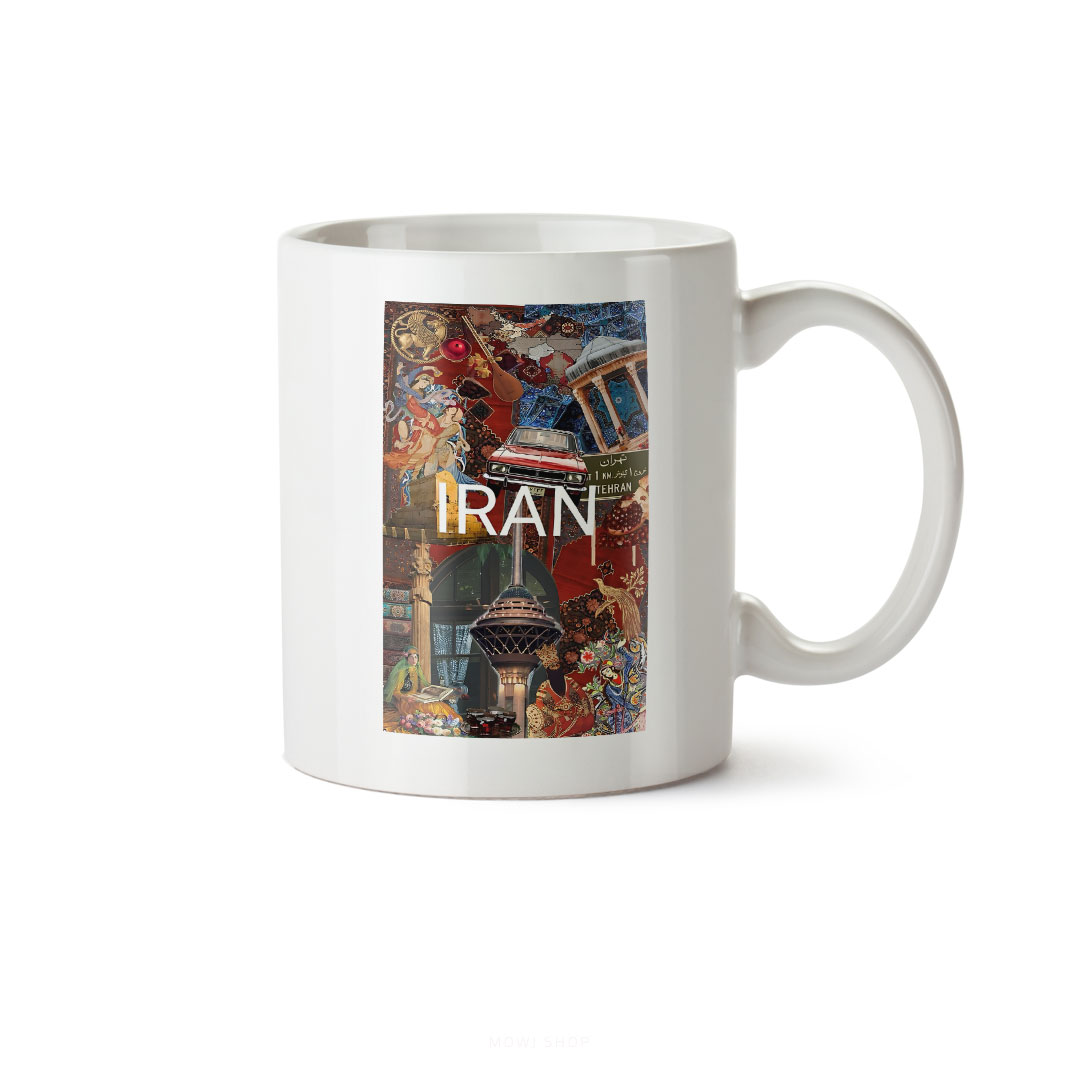 ماگ سرامیکی ساده طرح هنری نوستالژی ایران کد MUG-161
