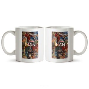 ماگ سرامیکی ساده طرح هنری نوستالژی ایران کد MUG-161