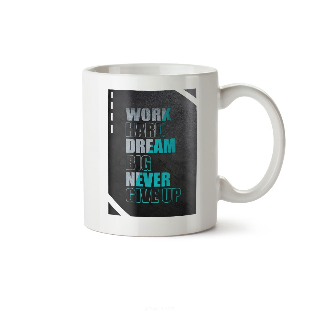 ماگ سرامیکی ساده طرح فانتزی سخن انگیزشی کد MUG-162