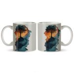 ماگ سرامیکی ساده طرح هنری طبیعت کد MUG-166