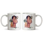 ماگ سرامیکی ساده طرح دخترانه دختر احساسی کد MUG-169