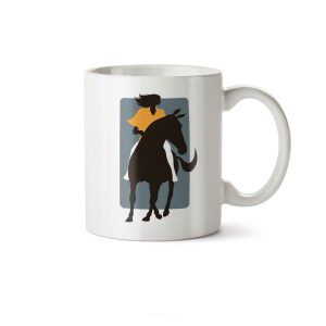 ماگ سرامیکی ساده دخترانه دختر اسب سوار کد MUG-172