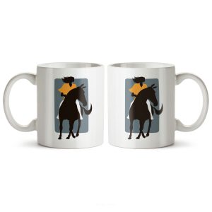 ماگ سرامیکی ساده دخترانه دختر اسب سوار کد MUG-172