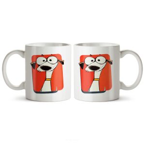 ماگ سرامیکی ساده طرح فانتزی سگ کد MUG-173