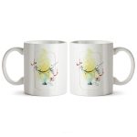 ماگ سرامیکی ساده طرح شاعرانه کد MUG-175