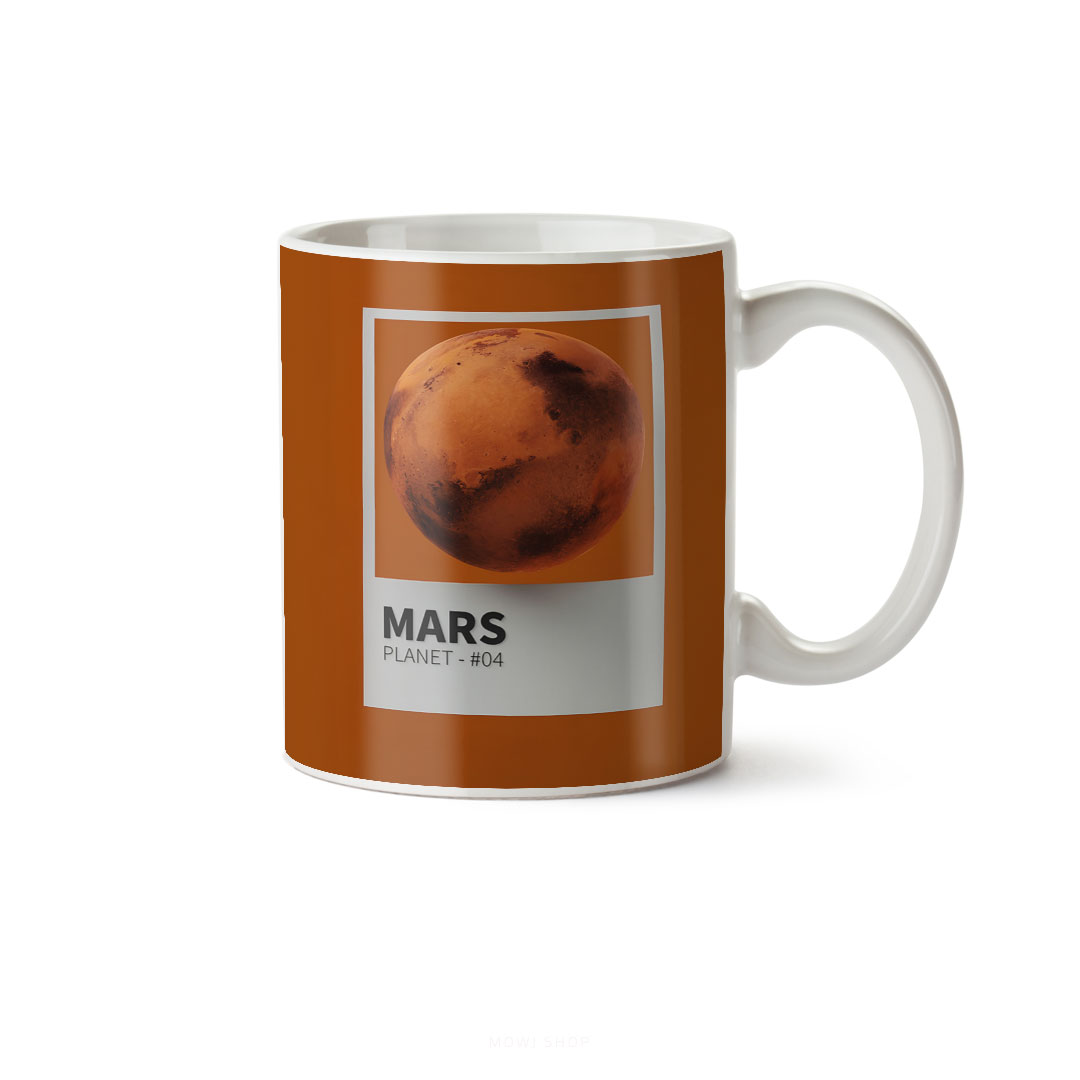 ماگ سرامیکی ساده طرح سیاره مریخ کد MUG-177