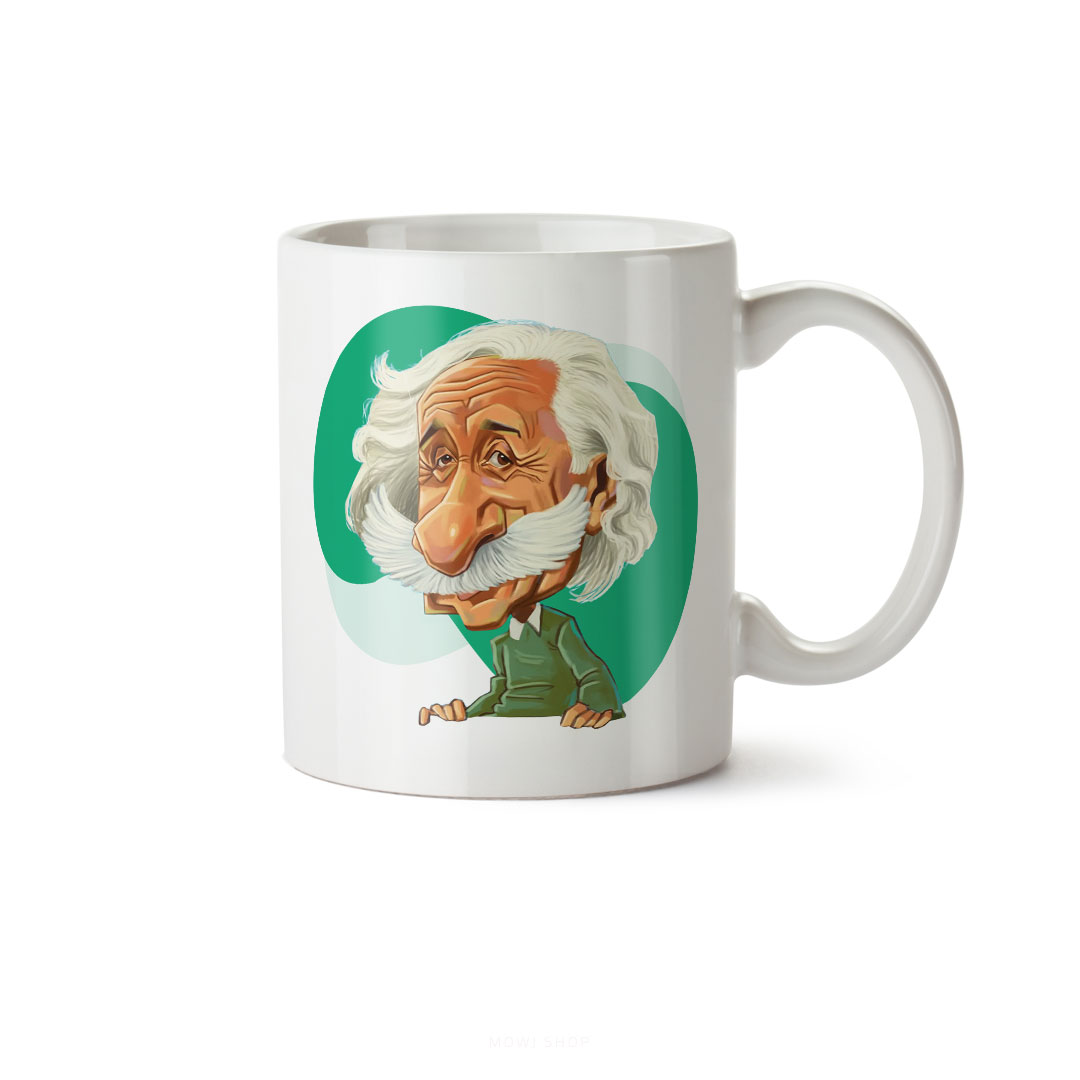 ماگ سرامیکی ساده طرح فانتزی انیشتین کد MUG-181