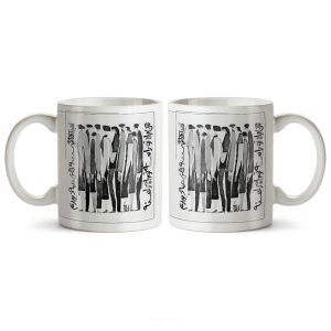 ماگ سرامیکی ساده طرح هنری اجتماعی کد MUG-187