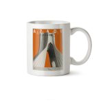 ماگ سرامیکی ساده طرح هنری آزادی کد MUG-188