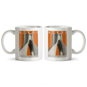 ماگ سرامیکی ساده طرح هنری آزادی کد MUG-188