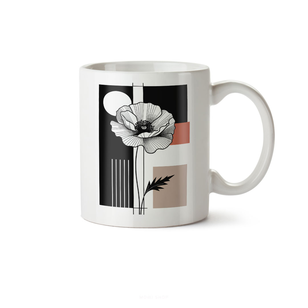 ماگ سرامیکی ساده طرح هنری طبیعت کد MUG-190