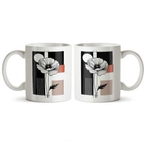 ماگ سرامیکی ساده طرح هنری طبیعت کد MUG-190