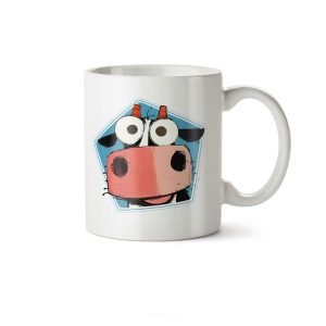 ماگ سرامیکی ساده طرح فانتزی گاو کد MUG-193