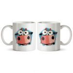ماگ سرامیکی ساده طرح فانتزی گاو کد MUG-193