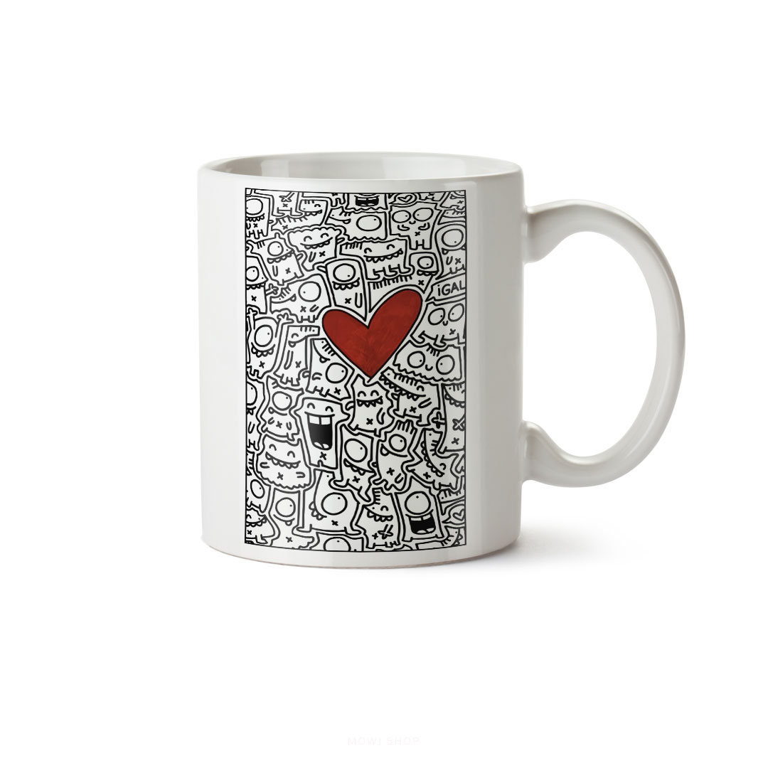 ماگ سرامیکی ساده طرح فانتزی عاشقانه کد MUG-194