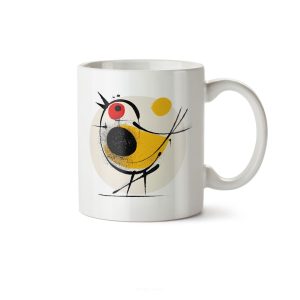 ماگ سرامیکی ساده طرح پرنده کد MUG-197