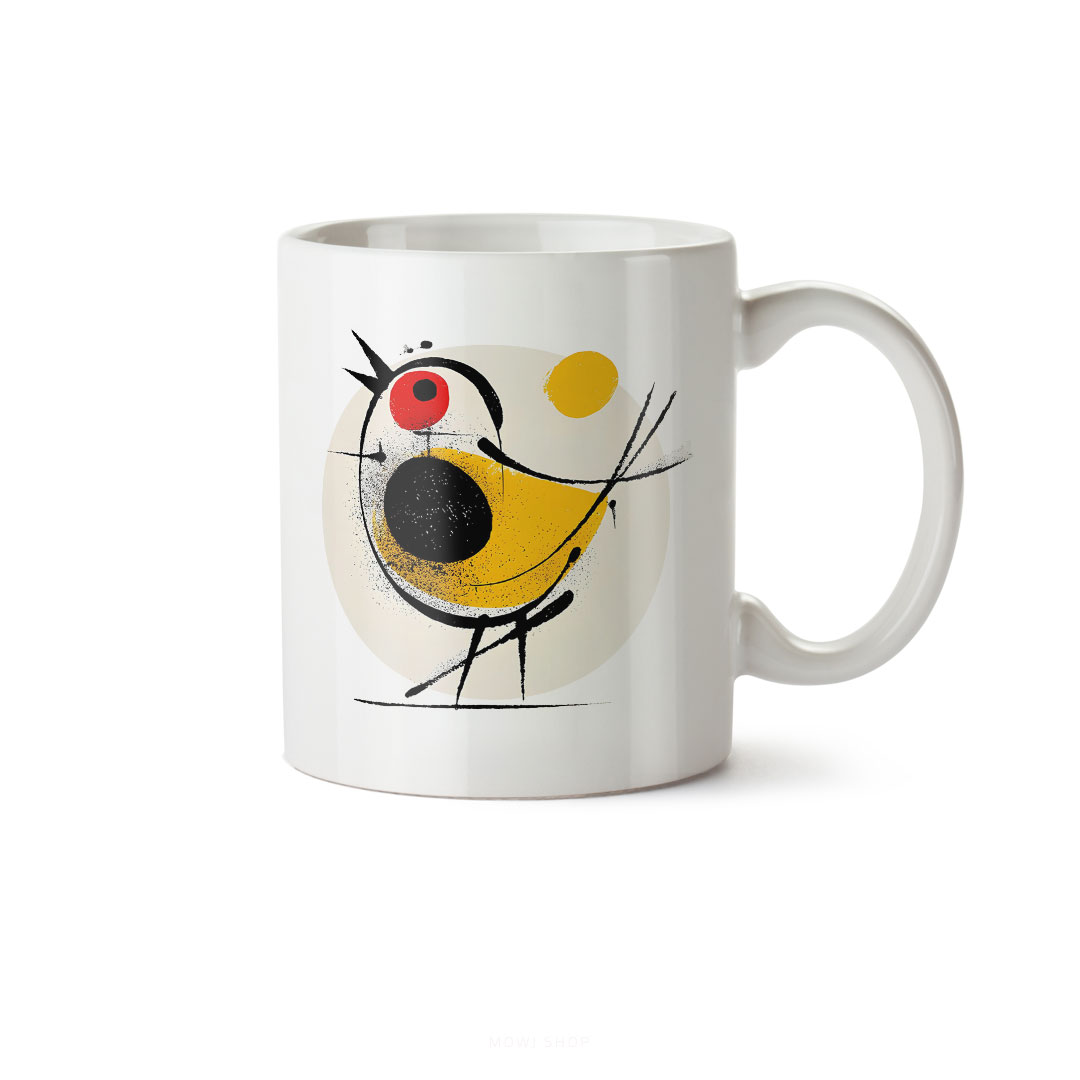 ماگ سرامیکی ساده طرح پرنده کد MUG-197