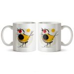 ماگ سرامیکی ساده طرح پرنده کد MUG-197