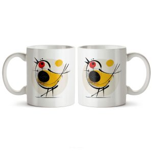 ماگ سرامیکی ساده طرح پرنده کد MUG-197